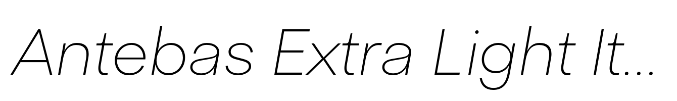 Antebas Extra Light Italic